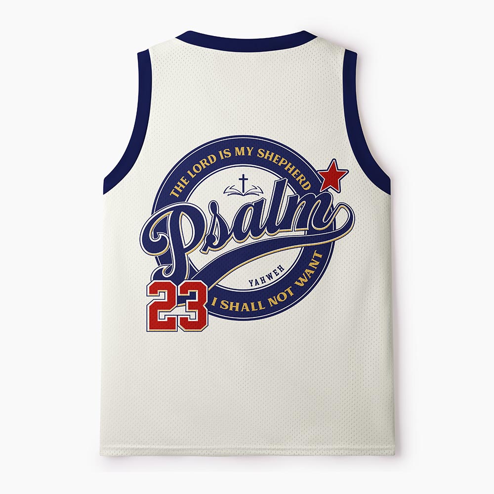 The Lord Is My Shepherd Christian Mesh Jersey Tank Top