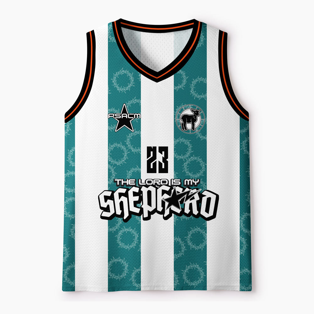The Lord Is My Shepherd Christian Mesh Jersey Tank Top