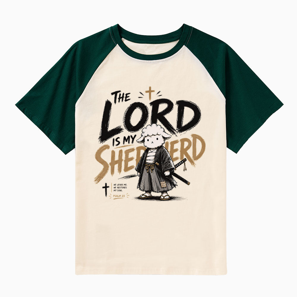 The Lord Is My Shepherd Christian Raglan Sleeve T-Shirt