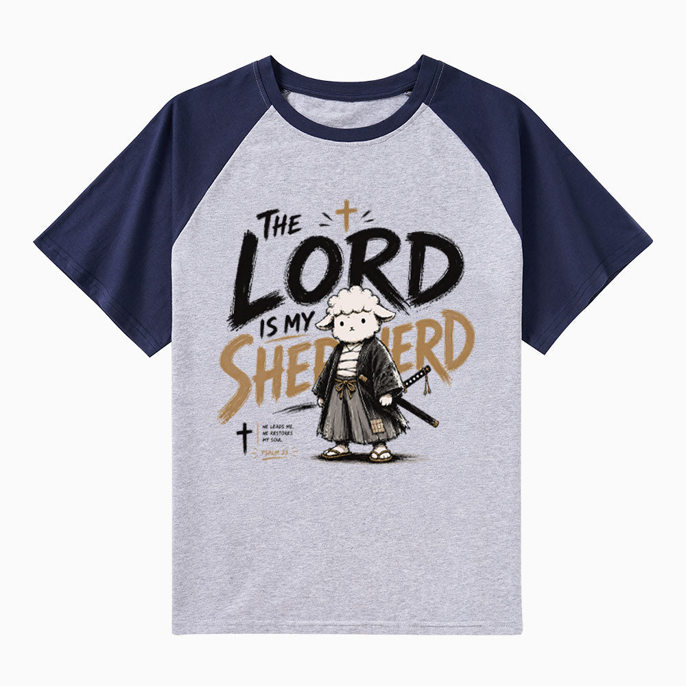 The Lord Is My Shepherd Christian Raglan Sleeve T-Shirt