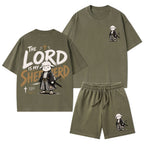 The Lord Is My Shepherd Christian Washed T-Shirt & Shorts