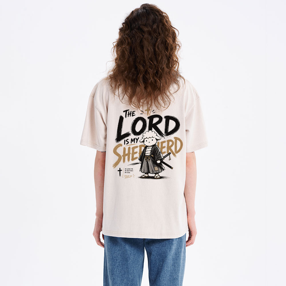 The Lord Is My Shepherd Christian Washed T-Shirt
