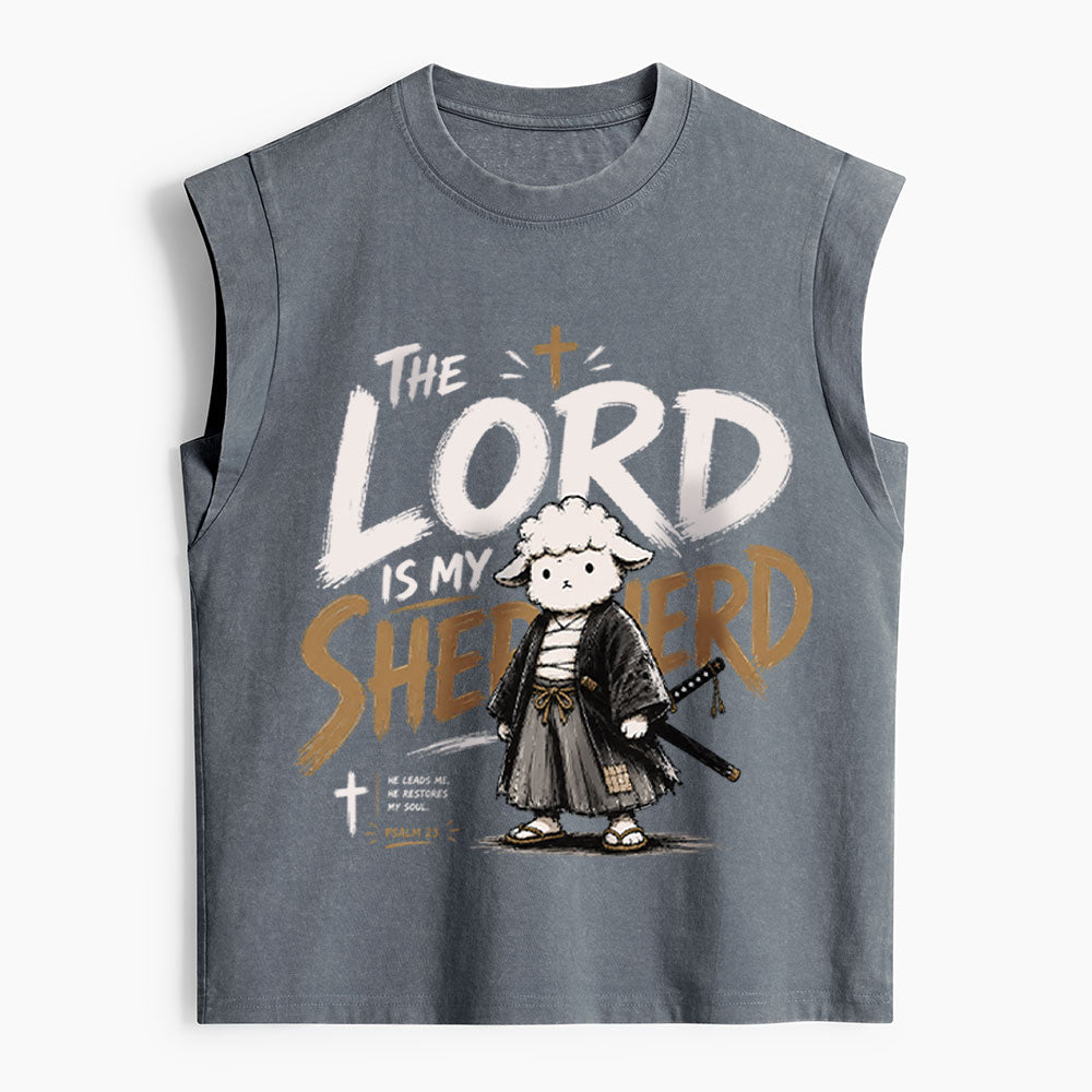 The Lord Is My Shepherd Christian Women's Washed Tank Top
