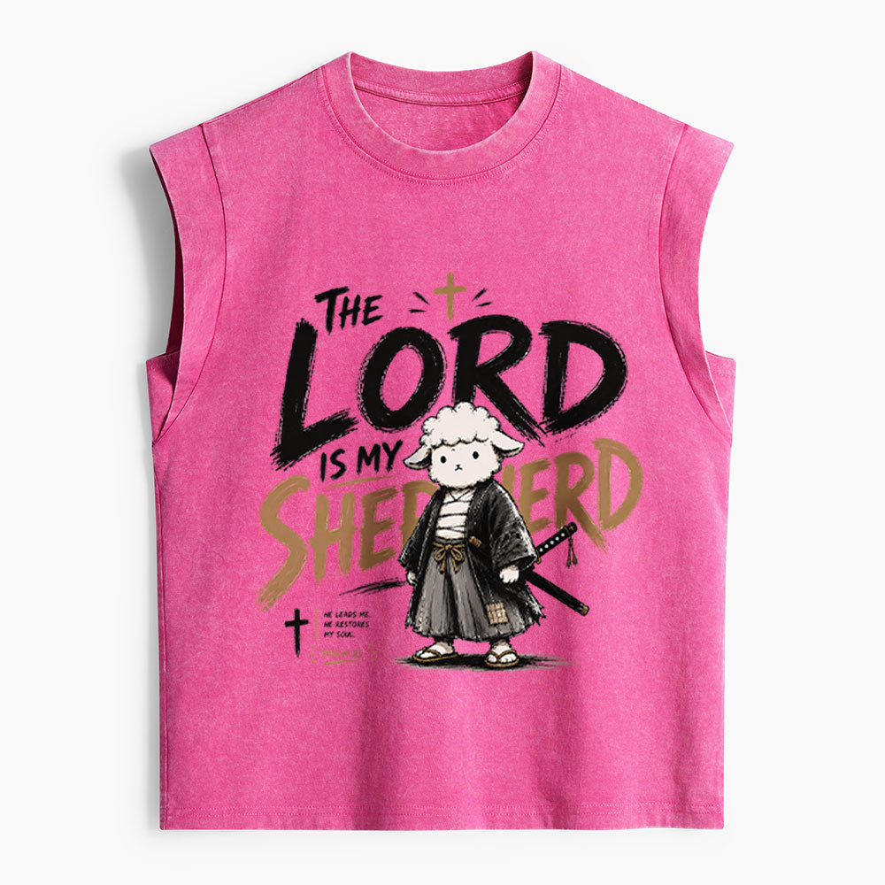 The Lord Is My Shepherd Christian Women's Washed Tank Top