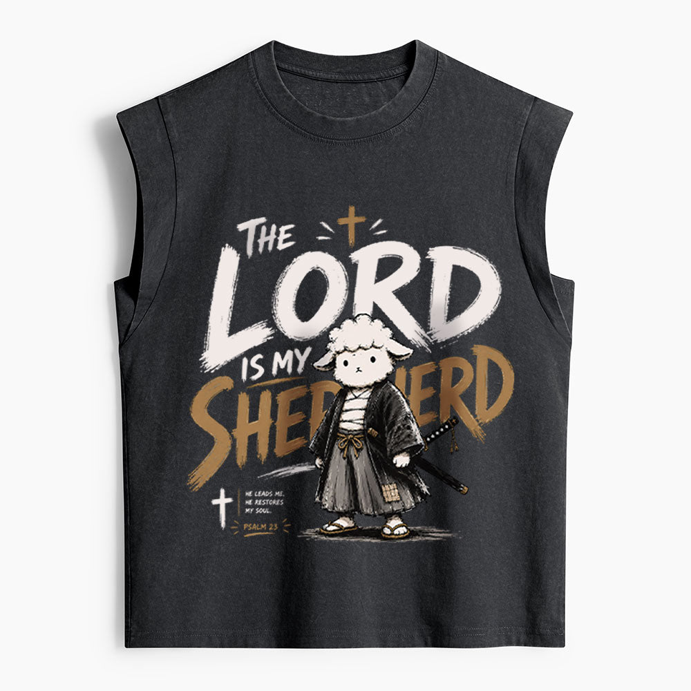 The Lord Is My Shepherd Christian Women's Washed Tank Top