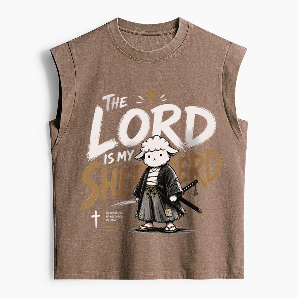 The Lord Is My Shepherd Christian Women's Washed Tank Top