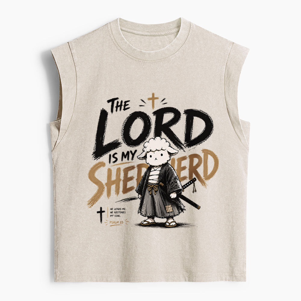 The Lord Is My Shepherd Christian Women's Washed Tank Top