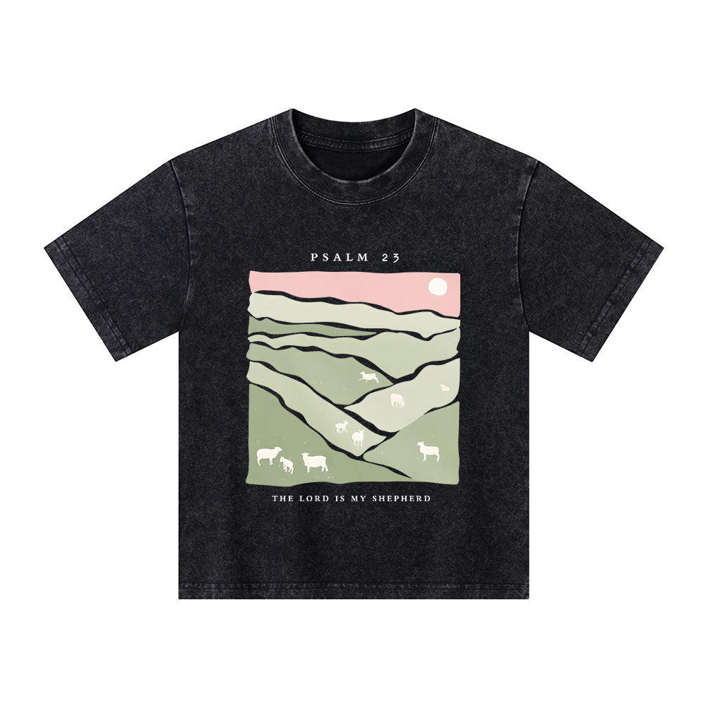 The Lord Is My Shepherd Kid Washed T-Shirt