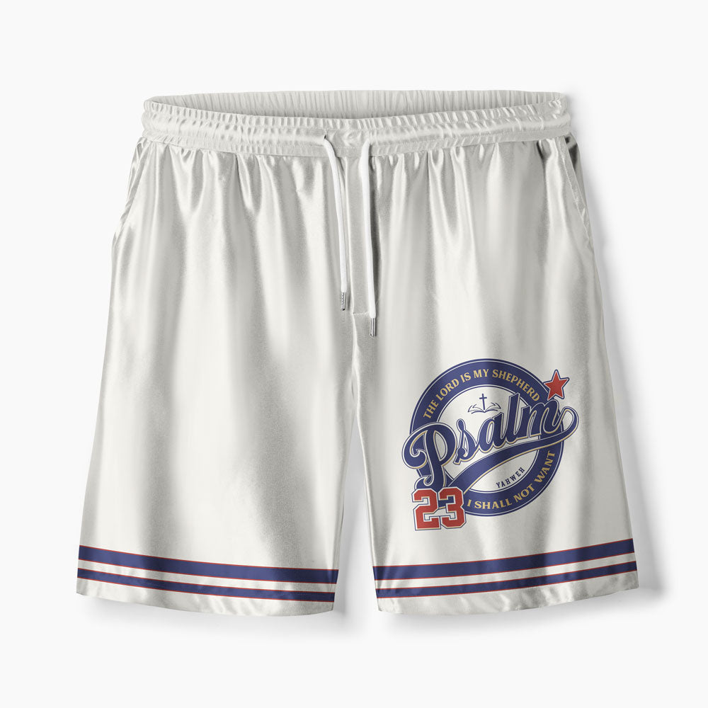 The Lord Is My Shepherd Oversized Shiny V-Neck Christian Jersey & Shorts