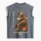The Lord Shall Fight For You Christian Women's Washed Tank Top