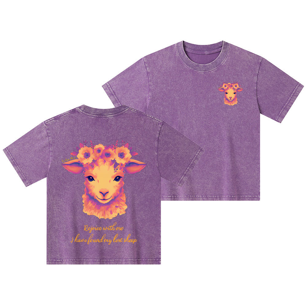 The Lost Sheep Christian Kid Washed T-Shirt