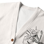 The Most Merciful Heart Of Jesus Furry Christian Lightweight Cardigan