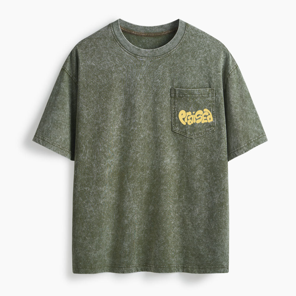 The Praise  Washed Unisex Pocket T-Shirt