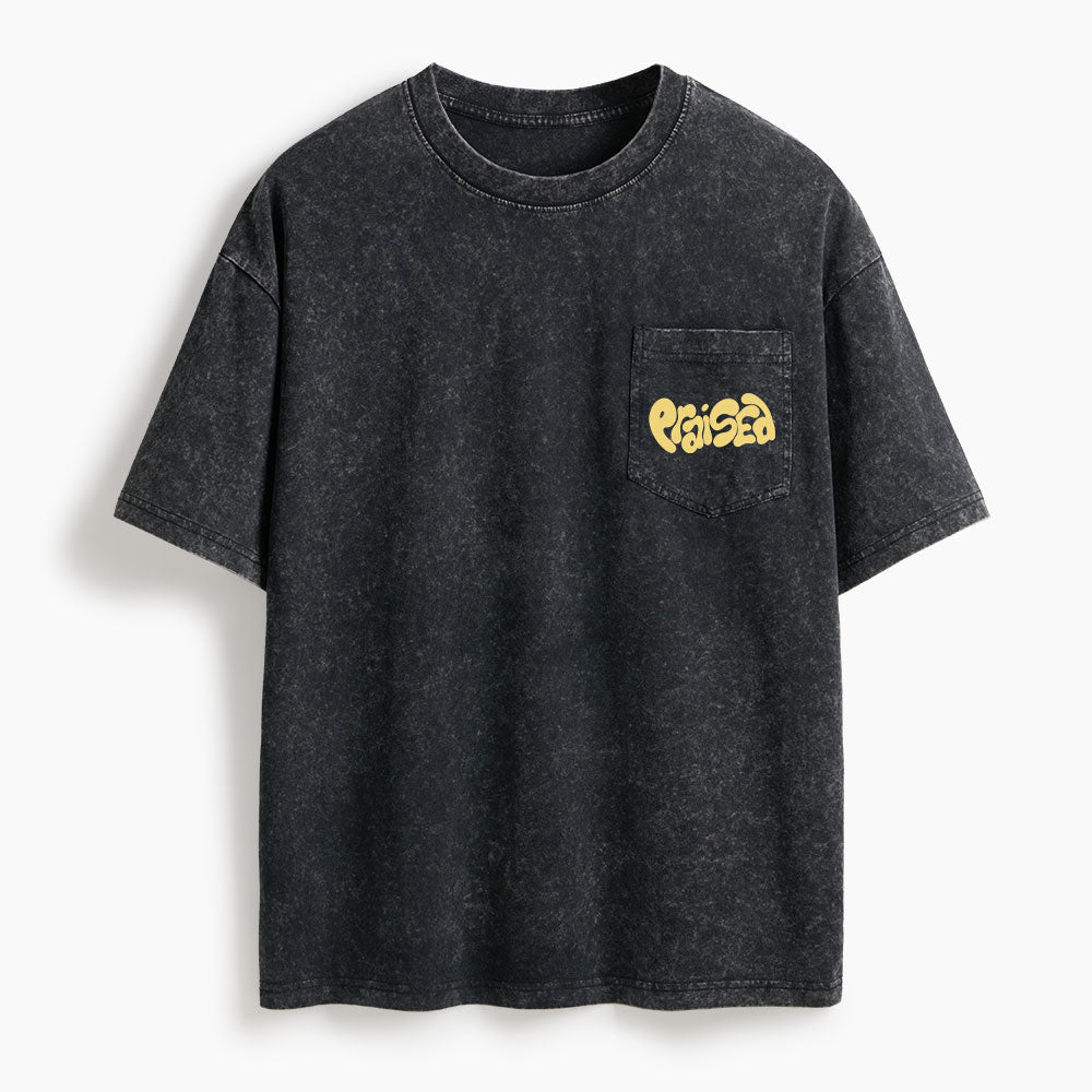 The Praise  Washed Unisex Pocket T-Shirt