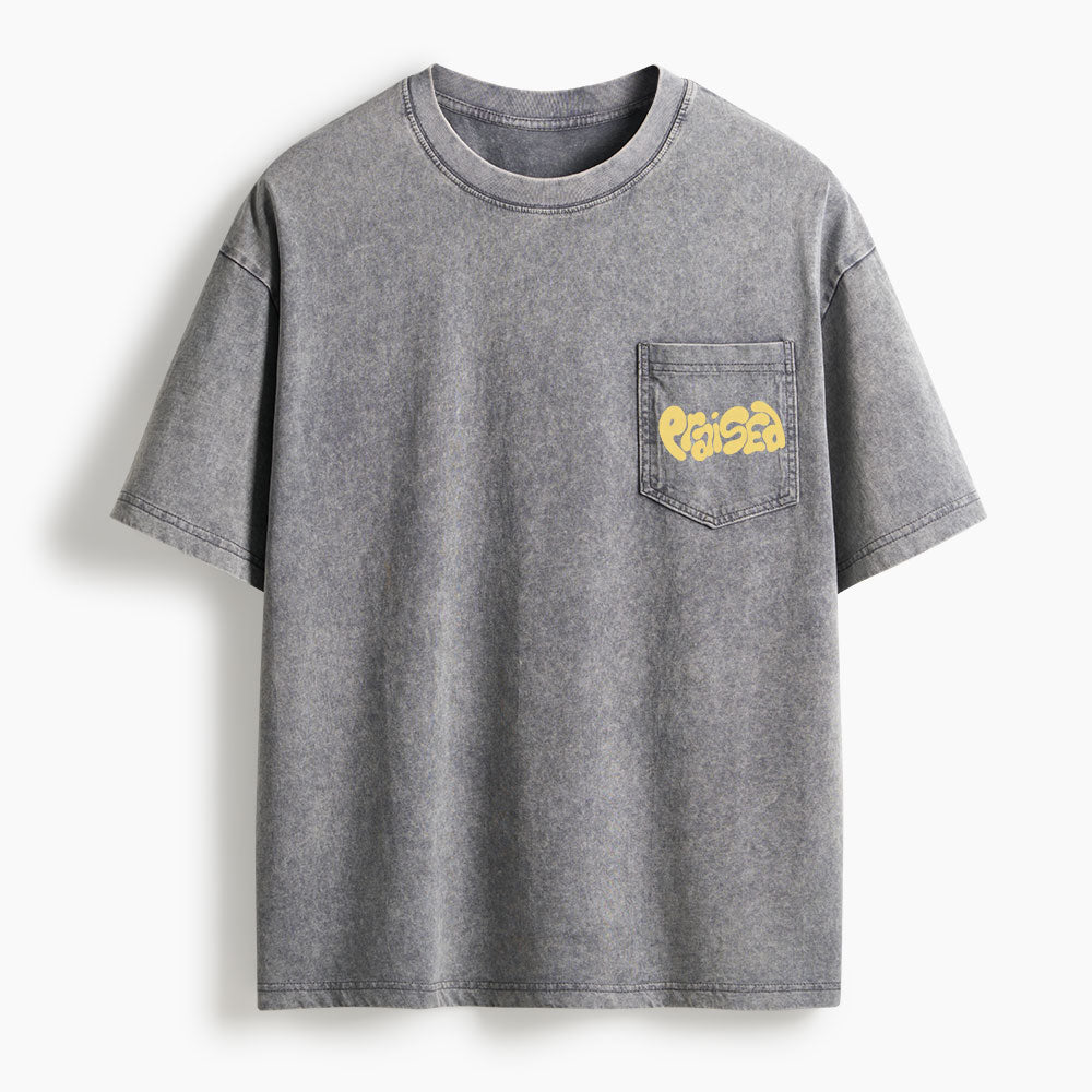 The Praise  Washed Unisex Pocket T-Shirt
