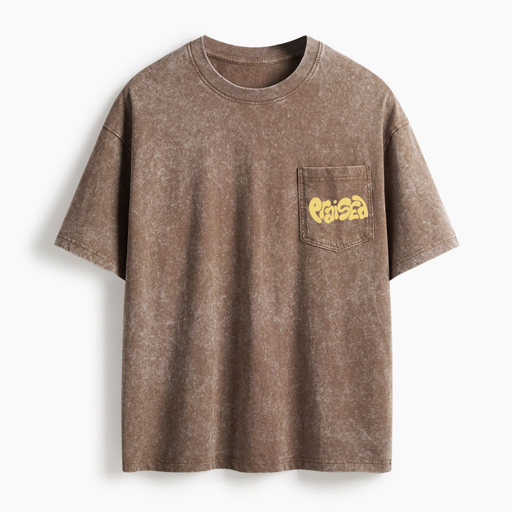 The Praise  Washed Unisex Pocket T-Shirt