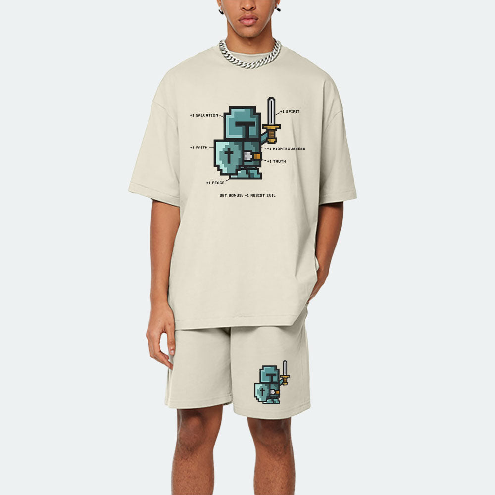 The Spirit of the Warrior Christian Washed T-Shirt & Shorts