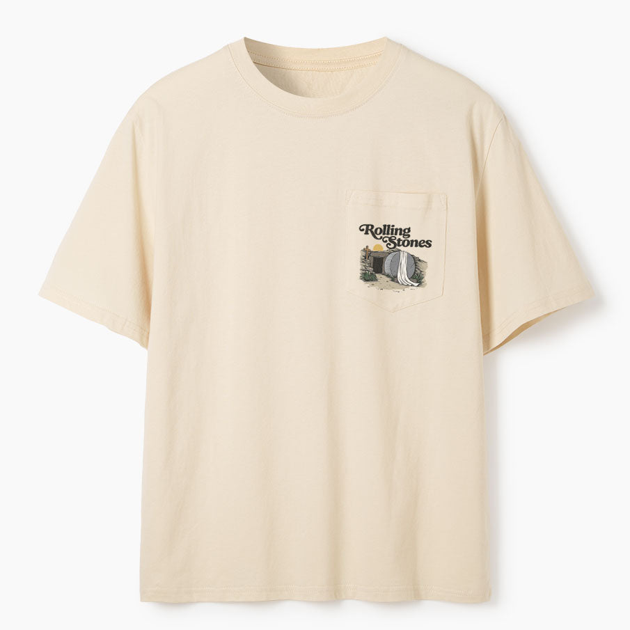 The Stone Was Rolled Away Christian Unisex Pocket T-Shirt