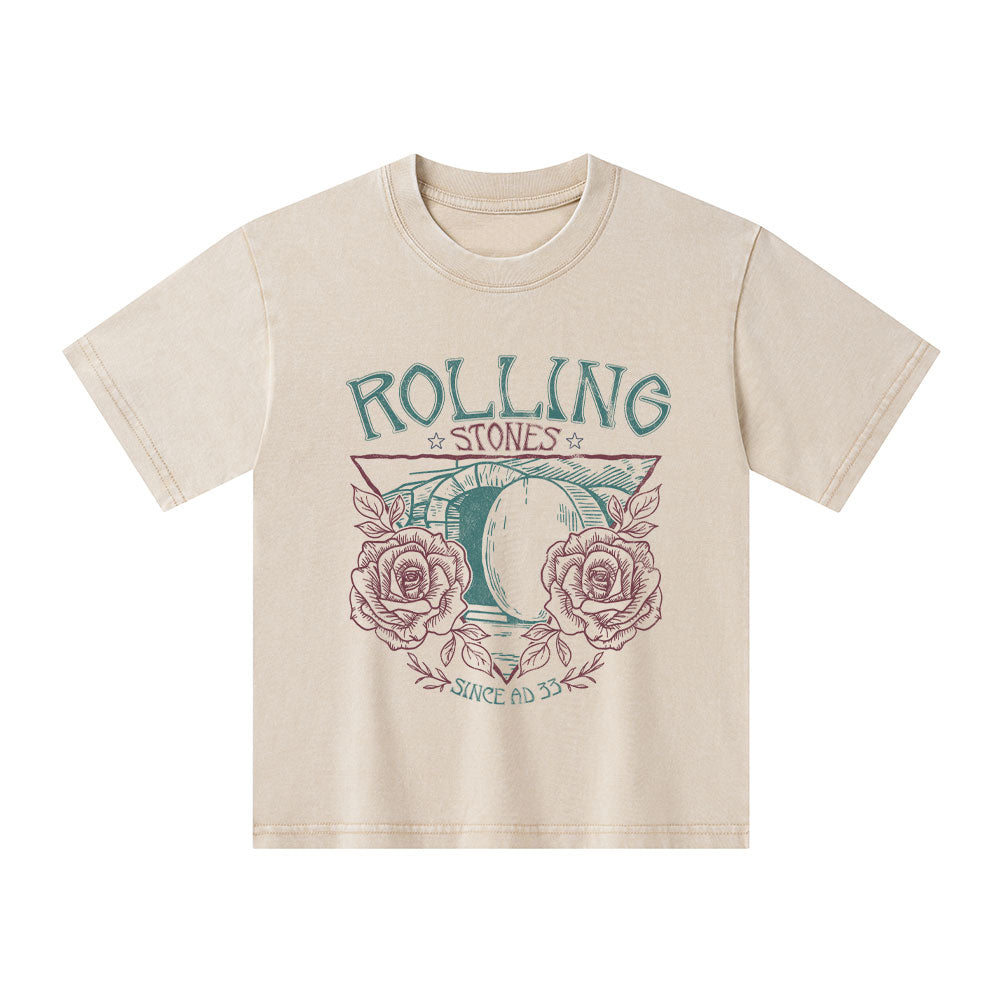 The Stone Was Rolled Away Retro Christian Kid Washed T-Shirt