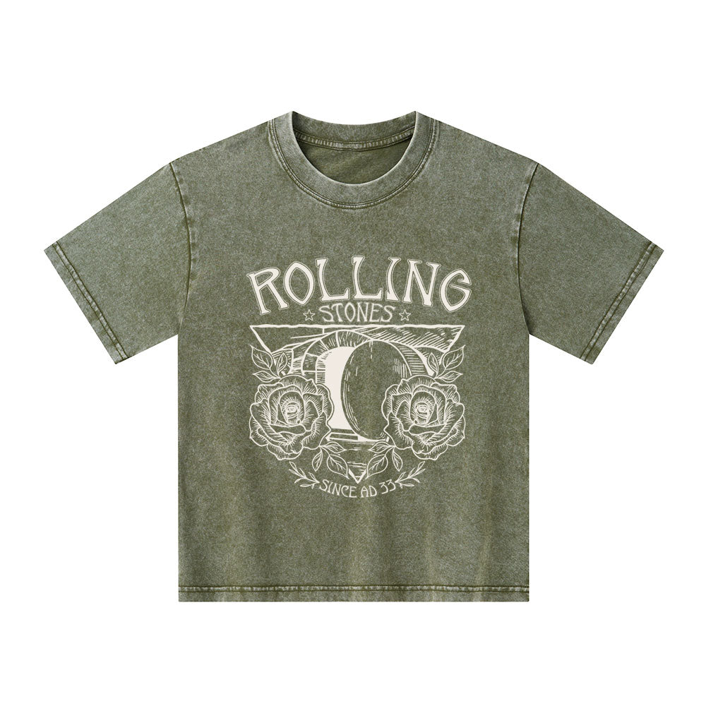 The Stone Was Rolled Away Retro Christian Kid Washed T-Shirt