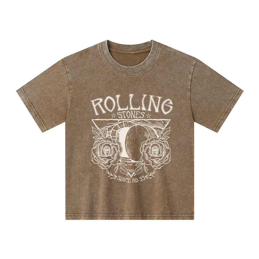 The Stone Was Rolled Away Retro Christian Kid Washed T-Shirt