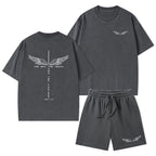 The Way The Truth The Life Christian Washed T-Shirt & Shorts