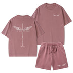The Way The Truth The Life Christian Washed T-Shirt & Shorts