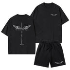 The Way The Truth The Life Christian Washed T-Shirt & Shorts