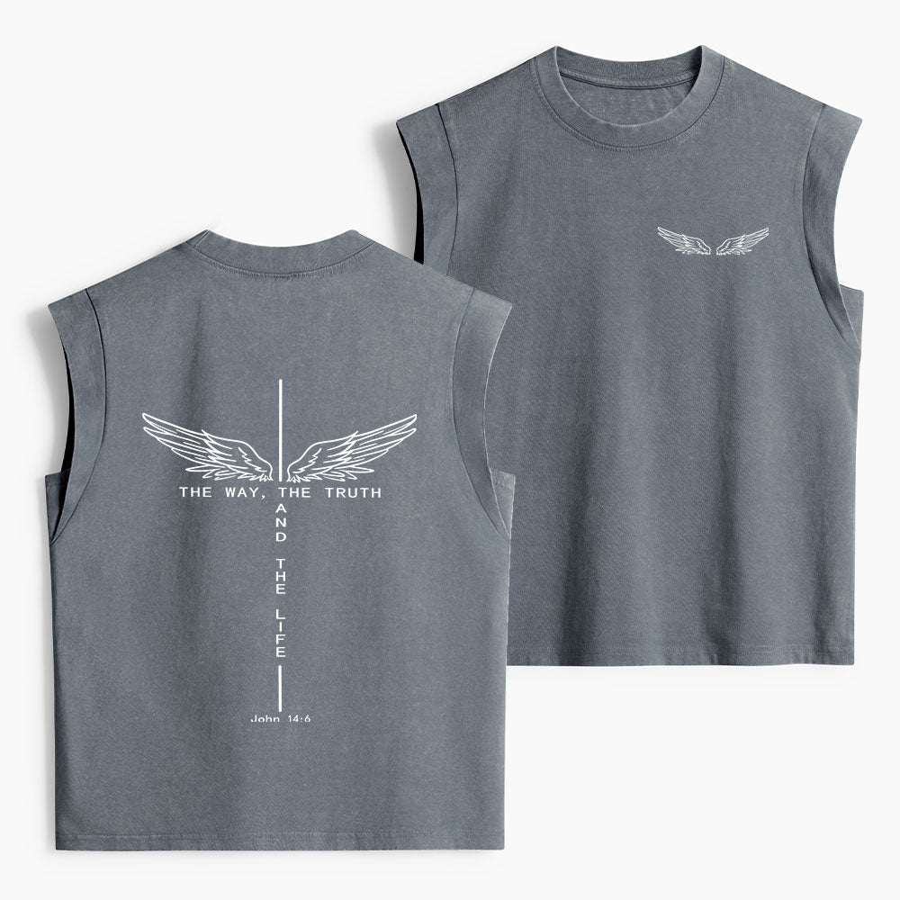 The Way The Truth The Life Christian Women's Washed Tank Top