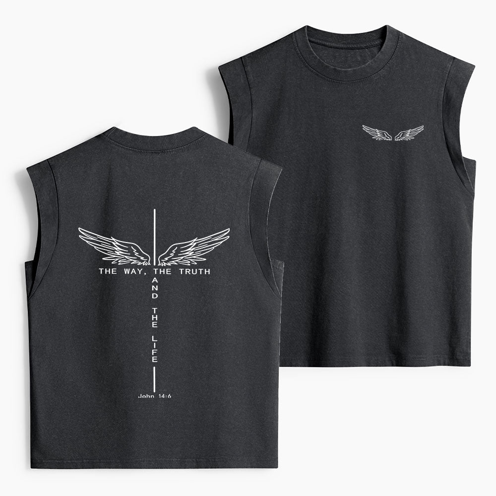 The Way The Truth The Life Christian Women's Washed Tank Top