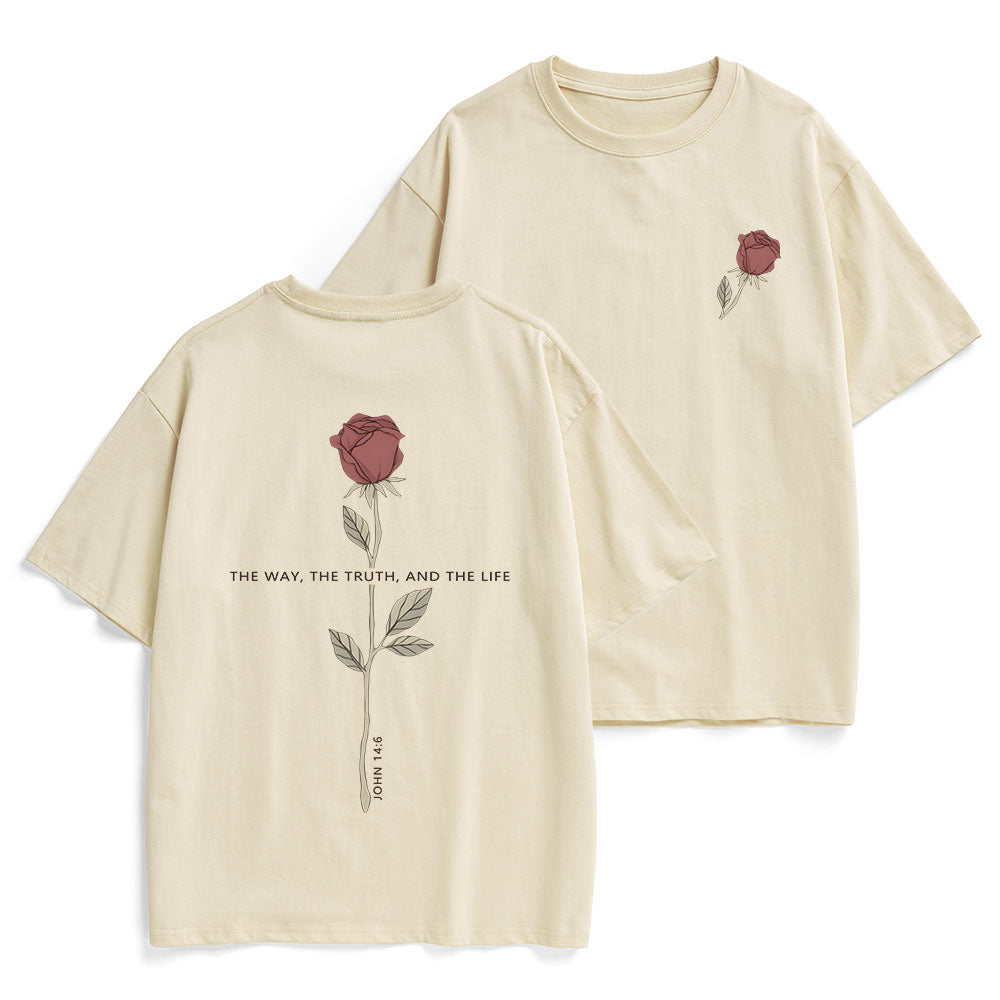 The Way The Truth The Life Christian Heavy Cotton T-Shirt