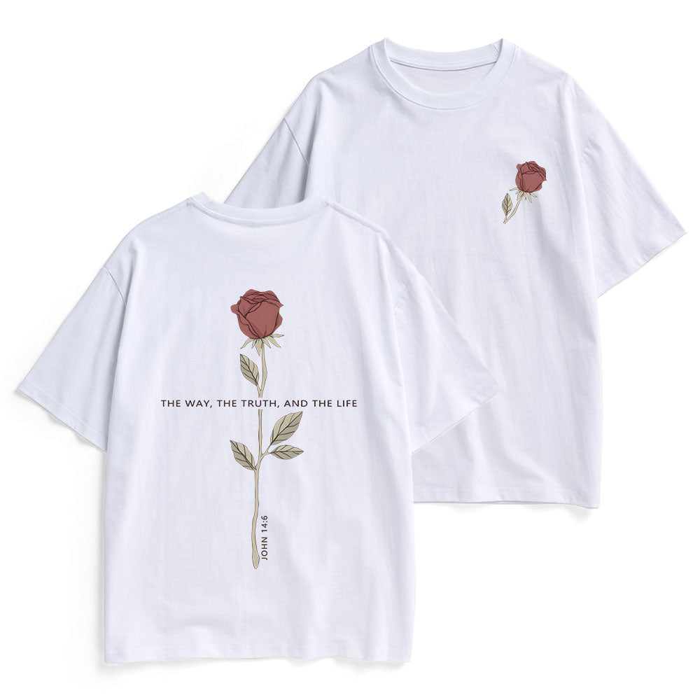 The Way The Truth The Life Christian Heavy Cotton T-Shirt