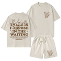 There Is Purpose In Waiting Christian Washed T-Shirt & Shorts