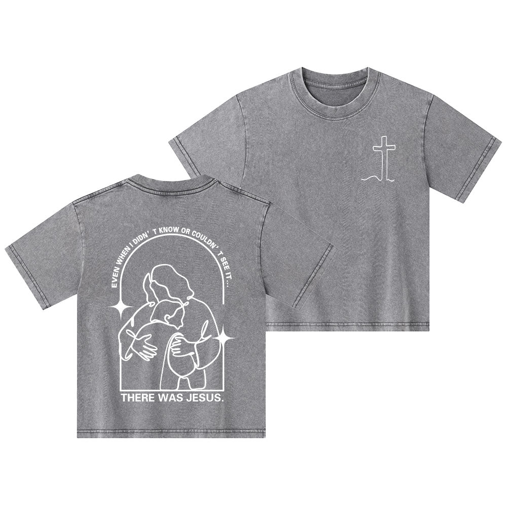 There Was Jesus Christian Kid Washed T-Shirt