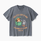 This Little Light Of Mine I'm Gonna Let It Shine Christian Washed V-Neck T-Shirt
