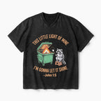 This Little Light Of Mine I'm Gonna Let It Shine Christian Washed V-Neck T-Shirt