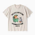 This Little Light Of Mine I'm Gonna Let It Shine Christian Washed V-Neck T-Shirt
