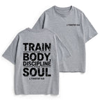 Train Your Body Discipline Your Soul Christian Heavy Cotton T-Shirt
