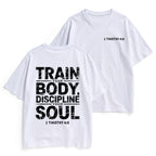 Train Your Body Discipline Your Soul Christian Heavy Cotton T-Shirt