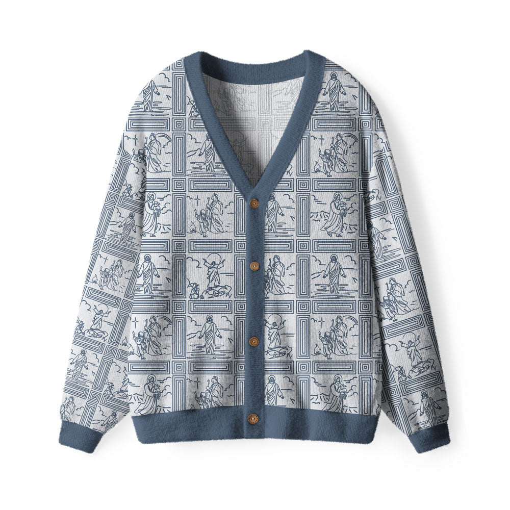 True Story Furry Christian Lightweight Cardigan