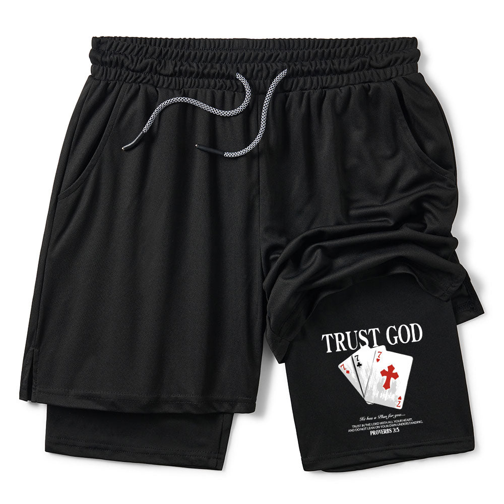 Trust God Christian Performance Shorts