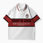 Trust In Jesus Christian Buttoned Polo Jersey