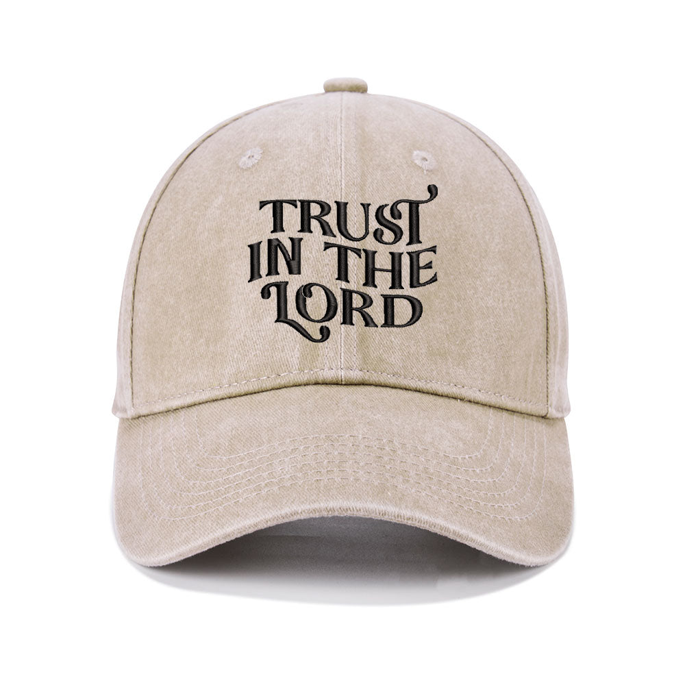 Trust In The Lord Christian Washed Hat