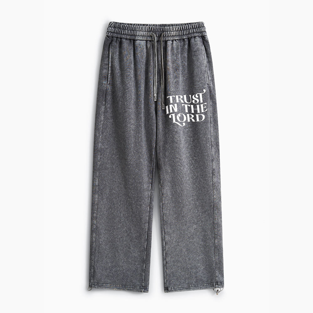 Trust In The Lord Christian Washed Sweatpants