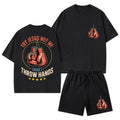 Try Jesus Not Me Cause I Throw Hands Christian Washed T-Shirt & Shorts