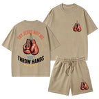 Try Jesus Not Me Cause I Throw Hands Christian Washed T-Shirt & Shorts