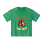 Try Jesus Not Me Cause I Throw Hands Christian Washed T-Shirt