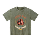 Try Jesus Not Me Cause I Throw Hands Christian Washed T-Shirt