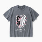 Under His Wings Christian Washed V-Neck T-Shirt