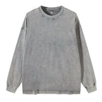 Unprinted Washed Long Sleeve T-Shirt